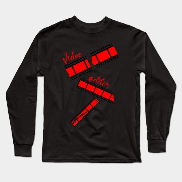 Video Editor Long Sleeve T-Shirt by GMAT